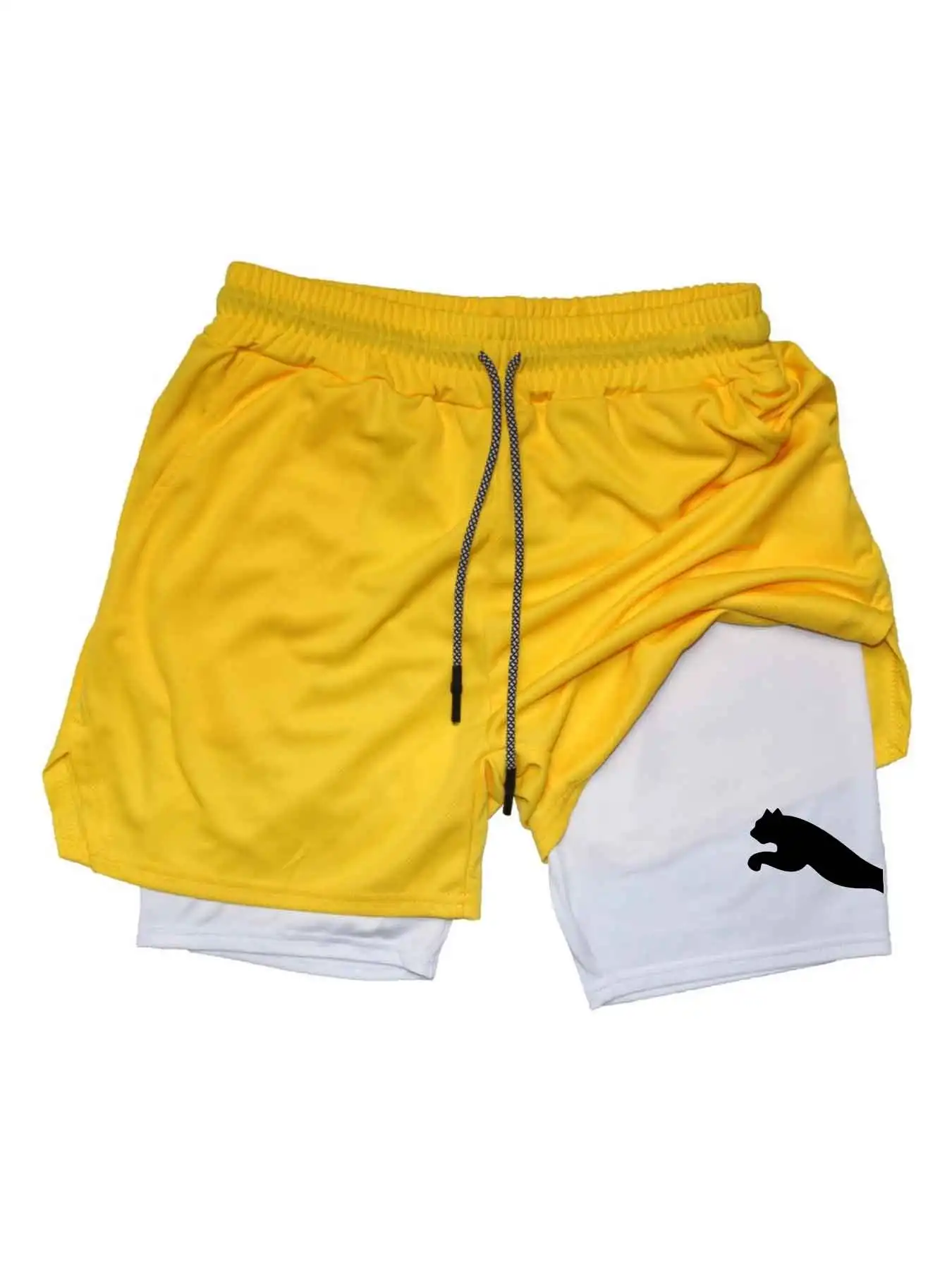 شورت رياضي مطبوع 2 في 1 للجيم  - مراجعة Running Gear For Men وسعره