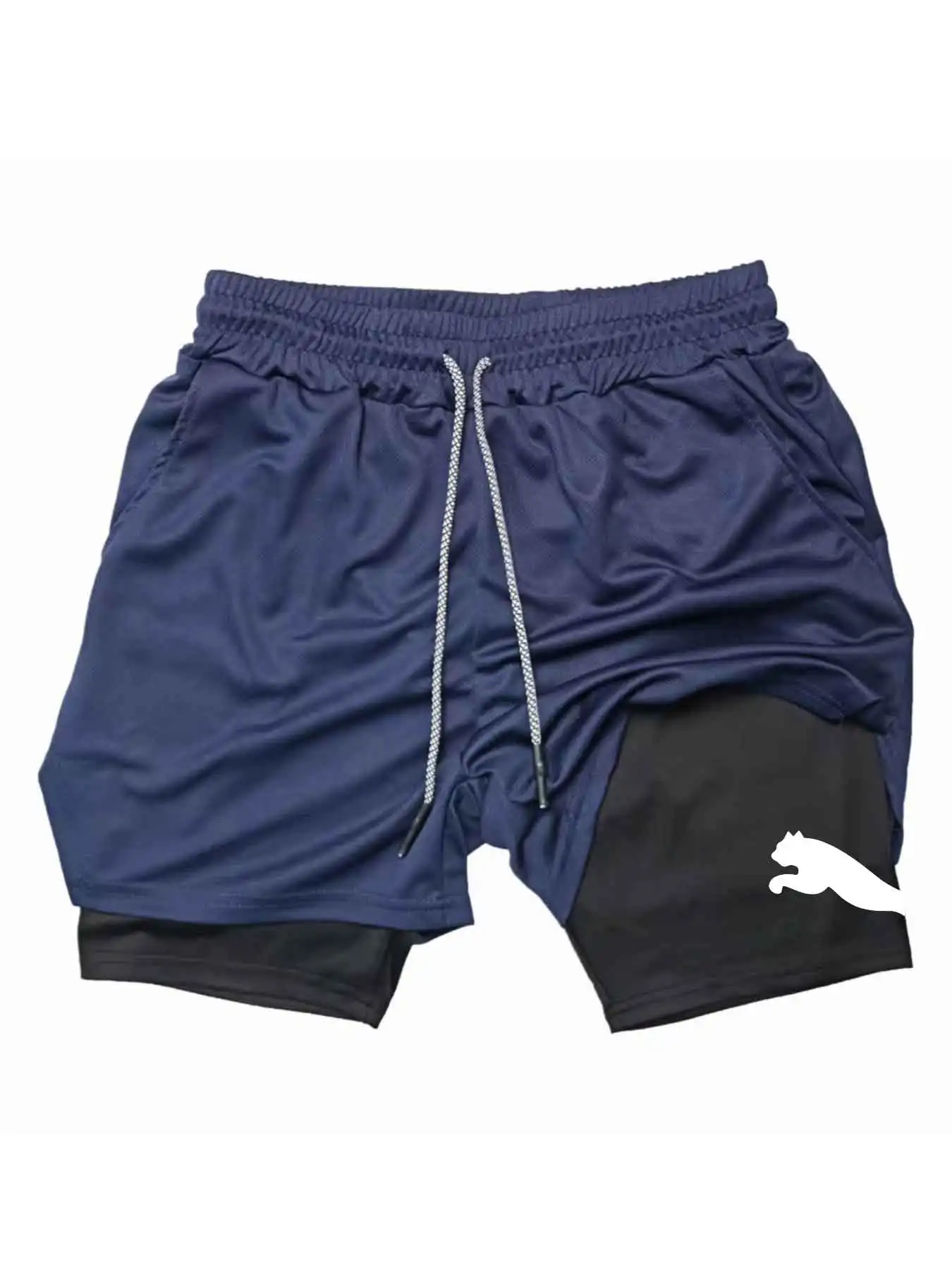 شورت رياضي مطبوع 2 في 1 للجيم  - مراجعة Running Gear For Men وسعره